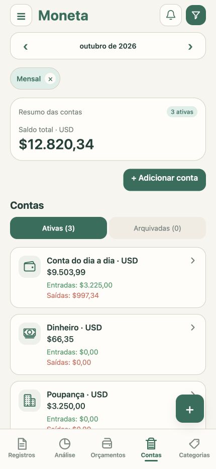 Organize suas contas