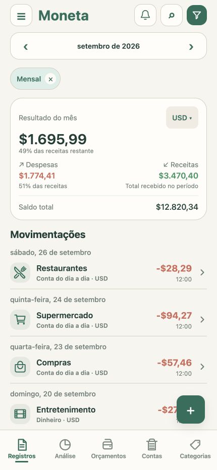 Seus lançamentos em um só lugar